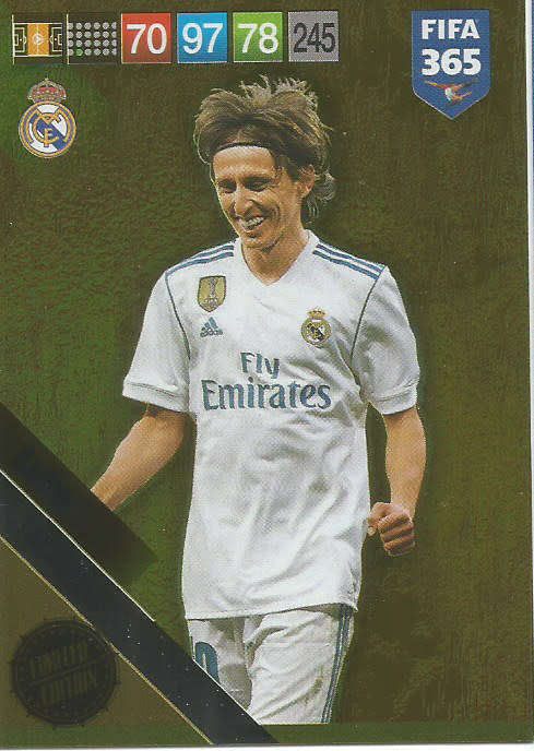 Trading Cards Luka Modric Panini `fifa 365` 2019 Edition Gold